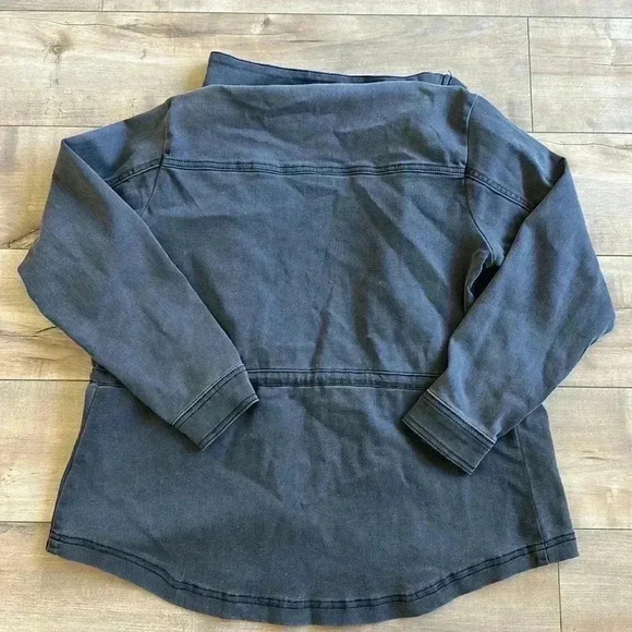 DG2 Diane Gilman Gray Utility Jacket Cotton Sz S - Picture 7 of 7